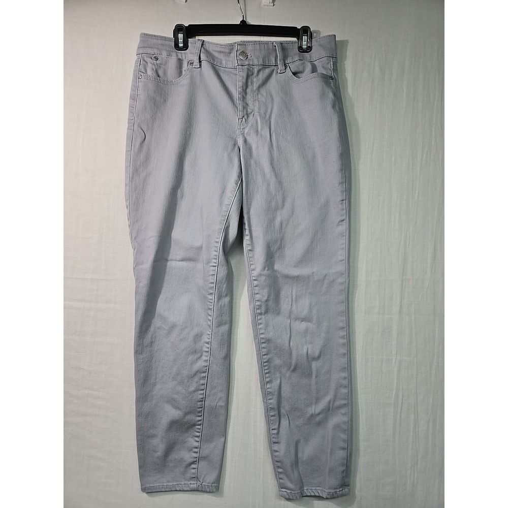 Talbots Boyfriend Jeans‎ Women's 10 Gray Denim Relaxed Fit Cotton Casual